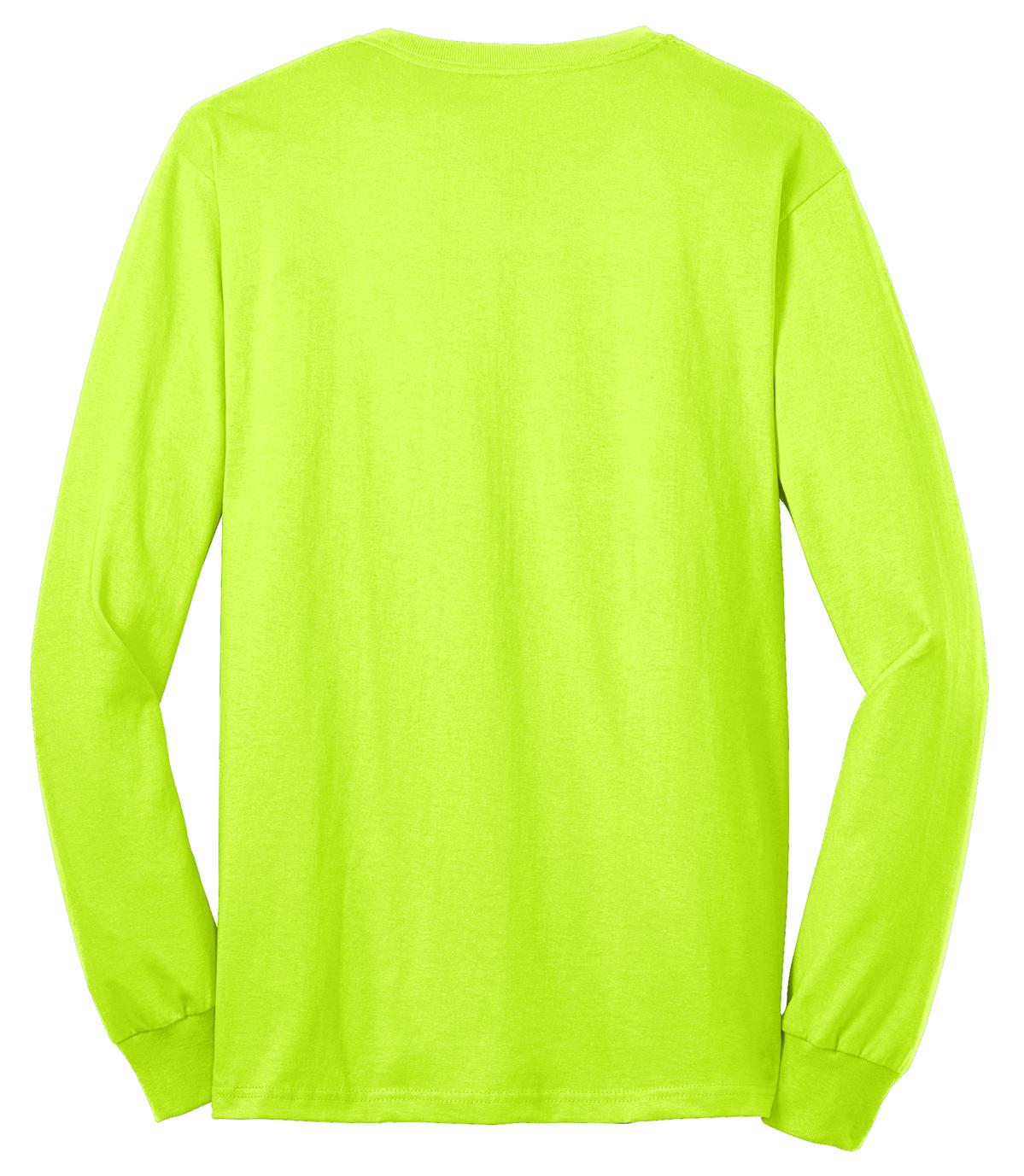 Port & Co Long Sleeve Core Blend Tee - Safety Green
