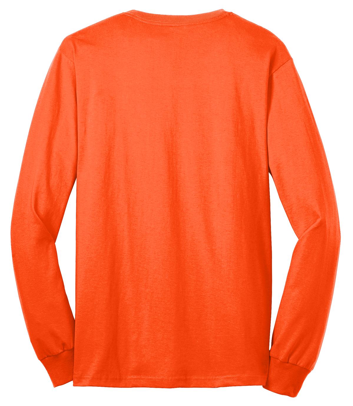 Port & Co Long Sleeve Core Blend Tee - Safety Orange