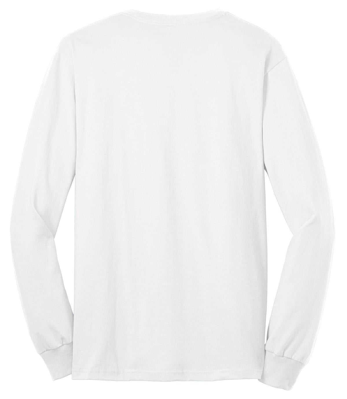 Port & Co Long Sleeve Core Blend Tee - White