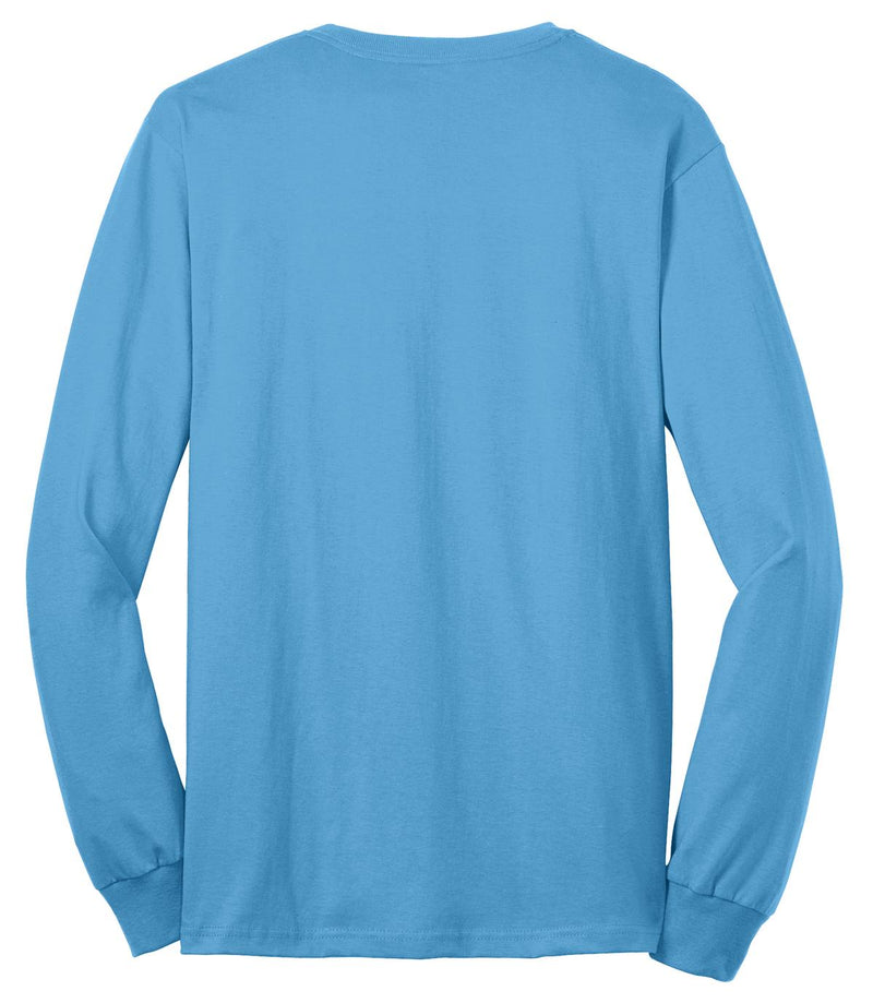 Port & Co Tall Long Sleeve Core Blend Tee - Aquatic Blue