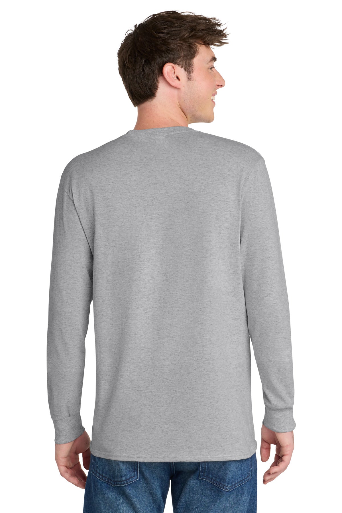 Port & Co Long Sleeve Core Blend Tee - Ash