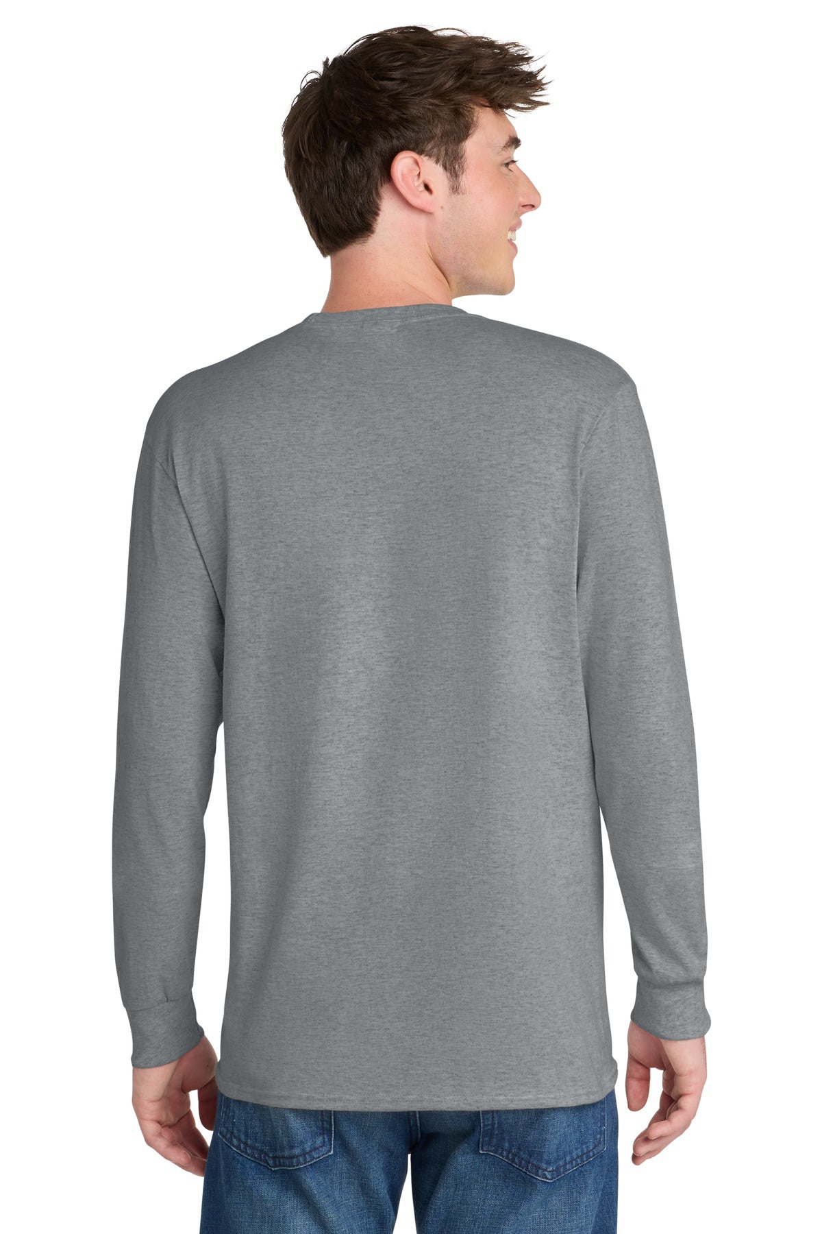Port & Co Long Sleeve Core Blend Tee - Athletic Heather