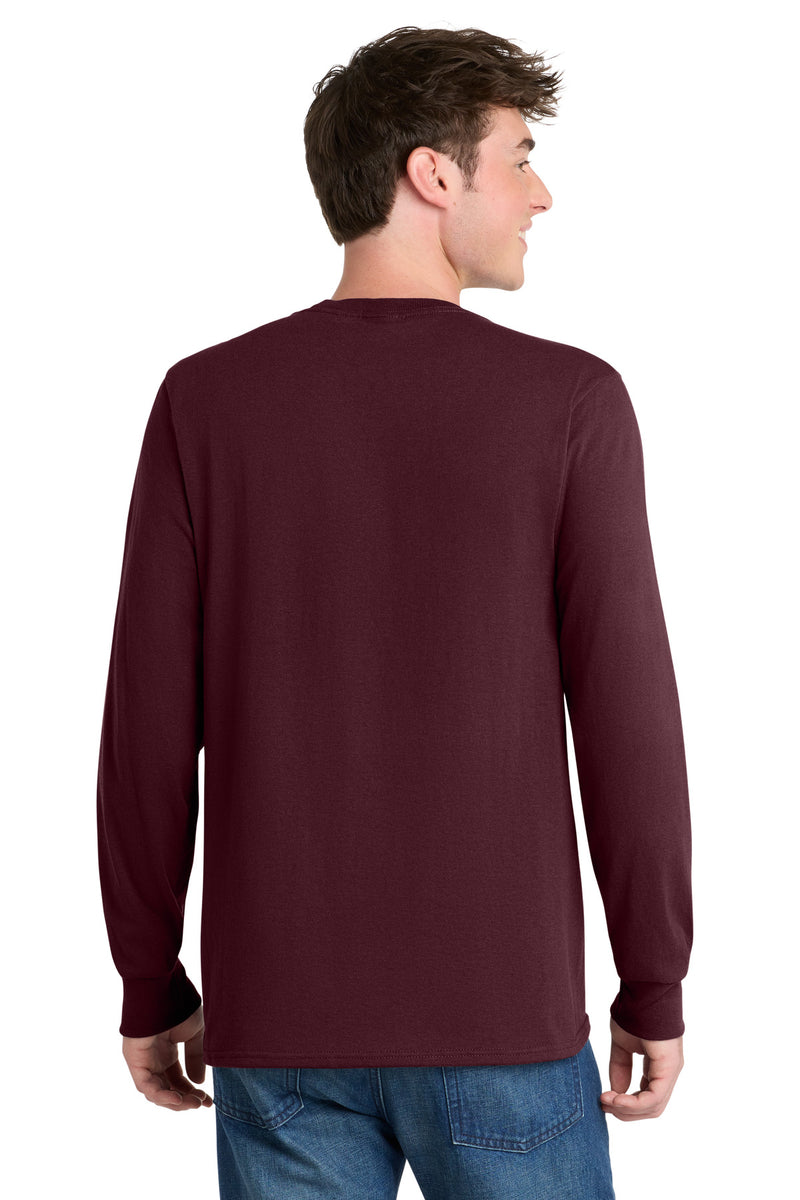 Port & Co Long Sleeve Core Blend Tee - Athletic Maroon