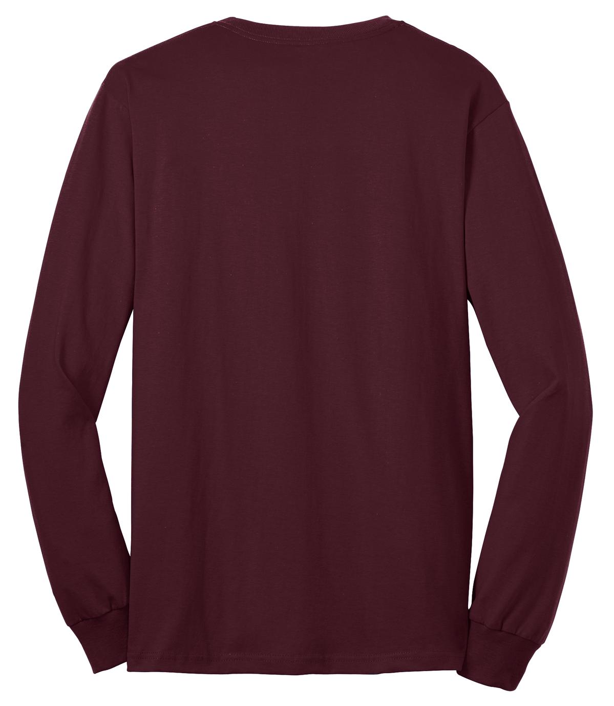 Port & Co Long Sleeve Core Blend Tee - Athletic Maroon