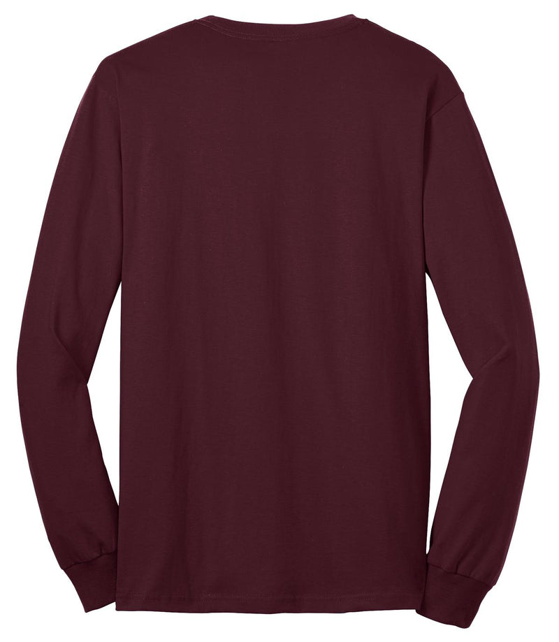 Port & Co Tall Long Sleeve Core Blend Tee - Athletic Maroon