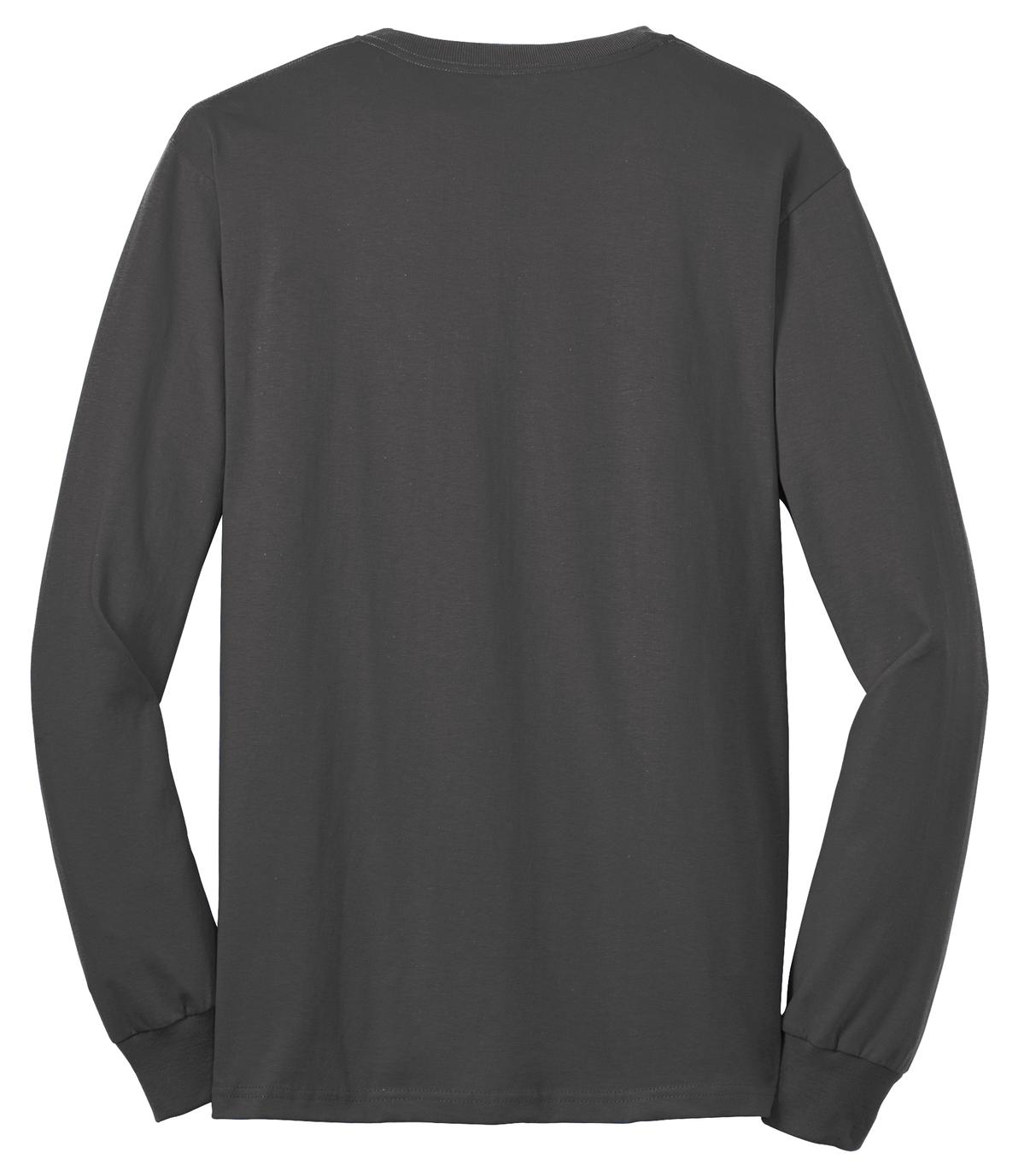 Port & Co Tall Long Sleeve Core Blend Tee - Charcoal