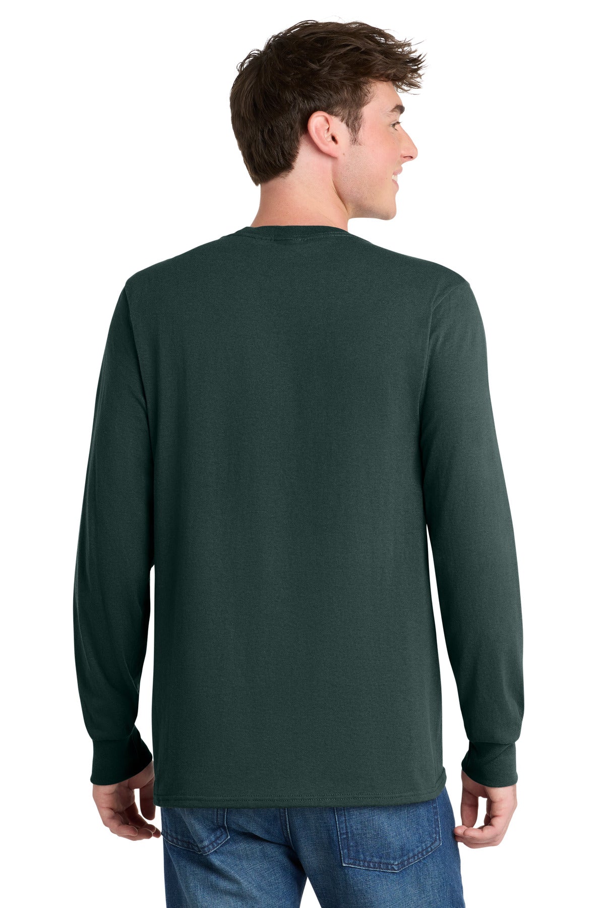 Port & Co Long Sleeve Core Blend Tee - Dark Green