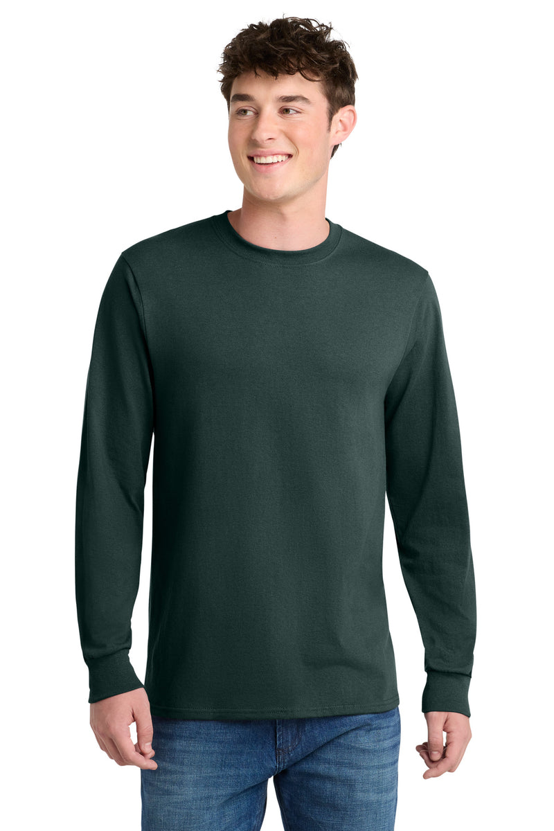 Port & Co Long Sleeve Core Blend Tee - Dark Green