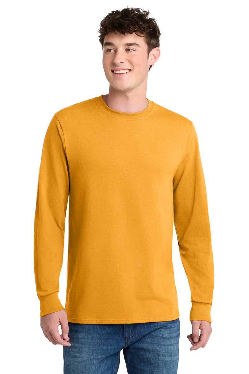 Port & Co Long Sleeve Core Blend Tee - Gold