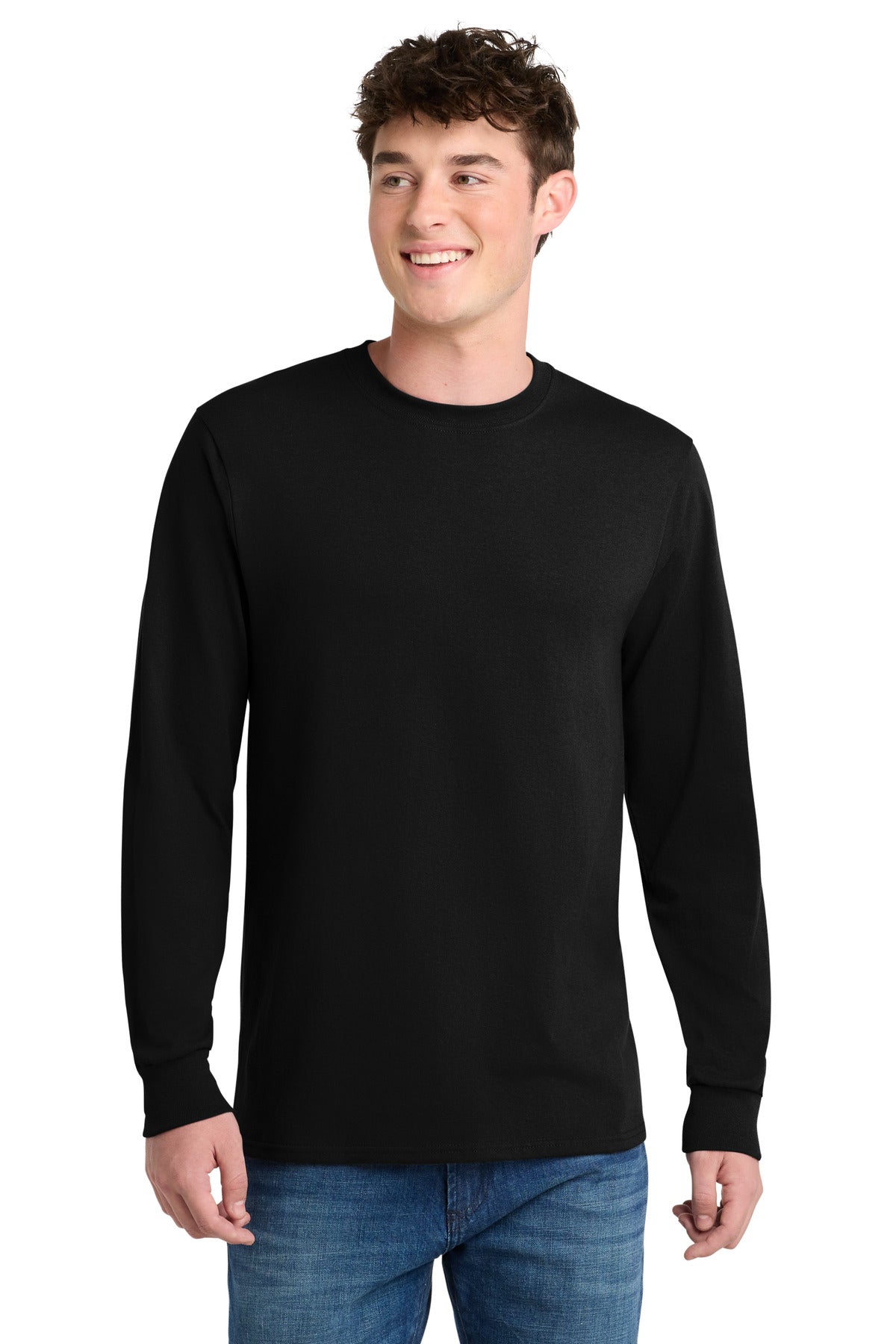 Port & Co Long Sleeve Core Blend Tee - Jet Black