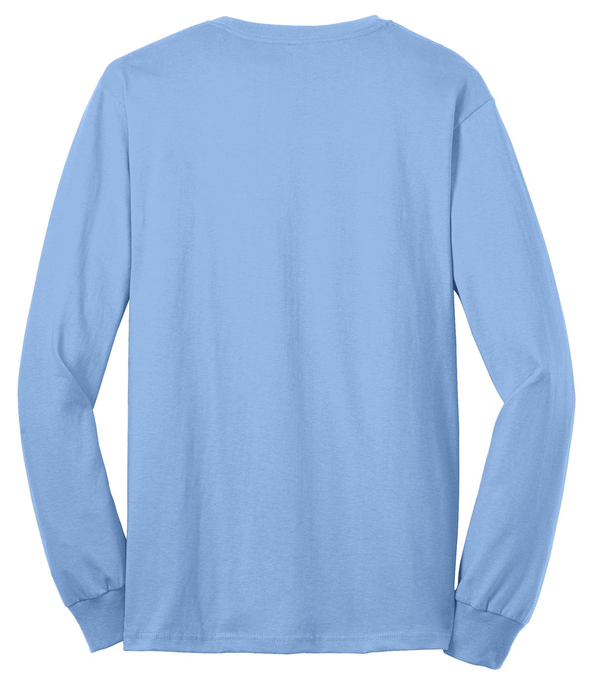 Port & Co Long Sleeve Core Blend Tee - Light Blue