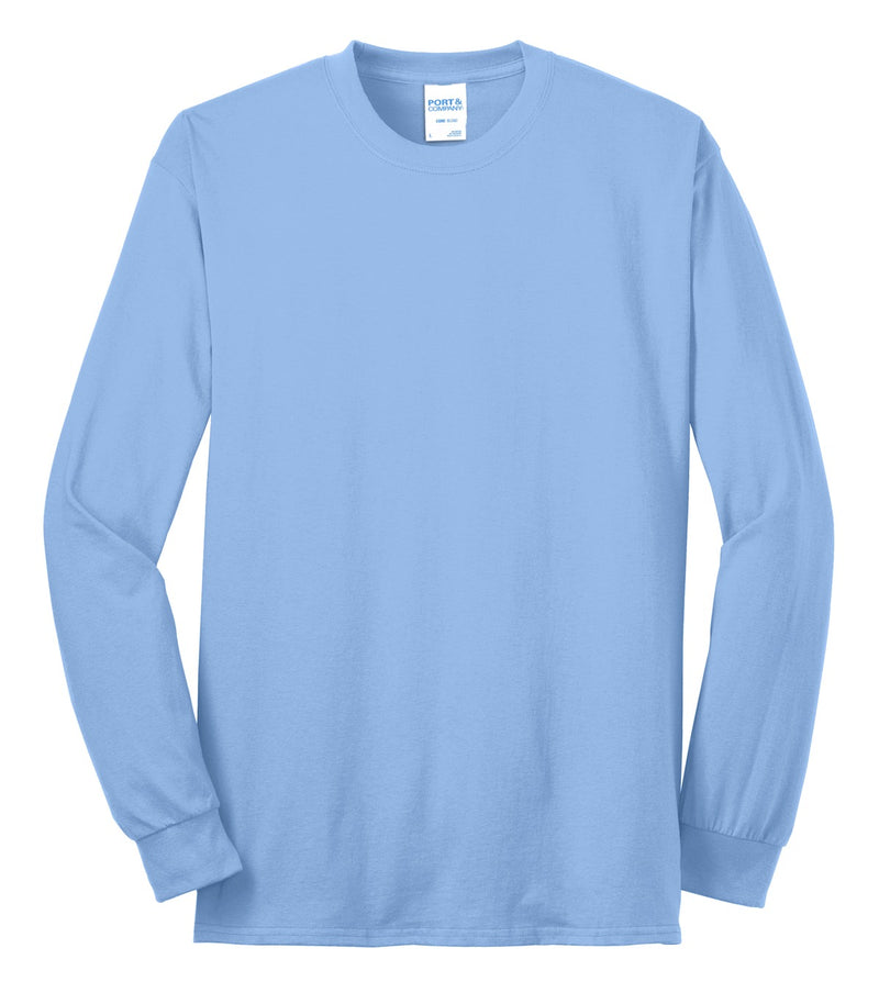 Port & Co Long Sleeve Core Blend Tee - Light Blue