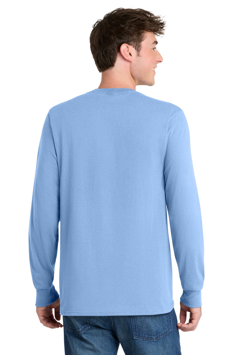 Port & Co Long Sleeve Core Blend Tee - Light Blue