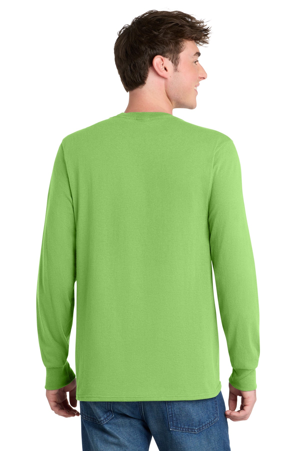 Port & Co Long Sleeve Core Blend Tee - Lime