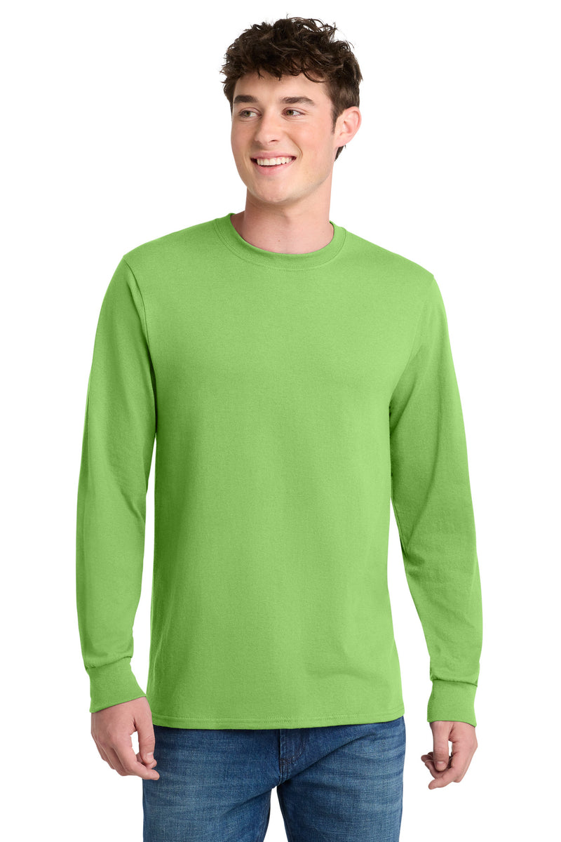 Port & Co Long Sleeve Core Blend Tee - Lime