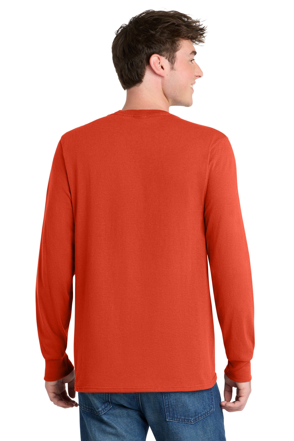 Port & Co Long Sleeve Core Blend Tee - Orange