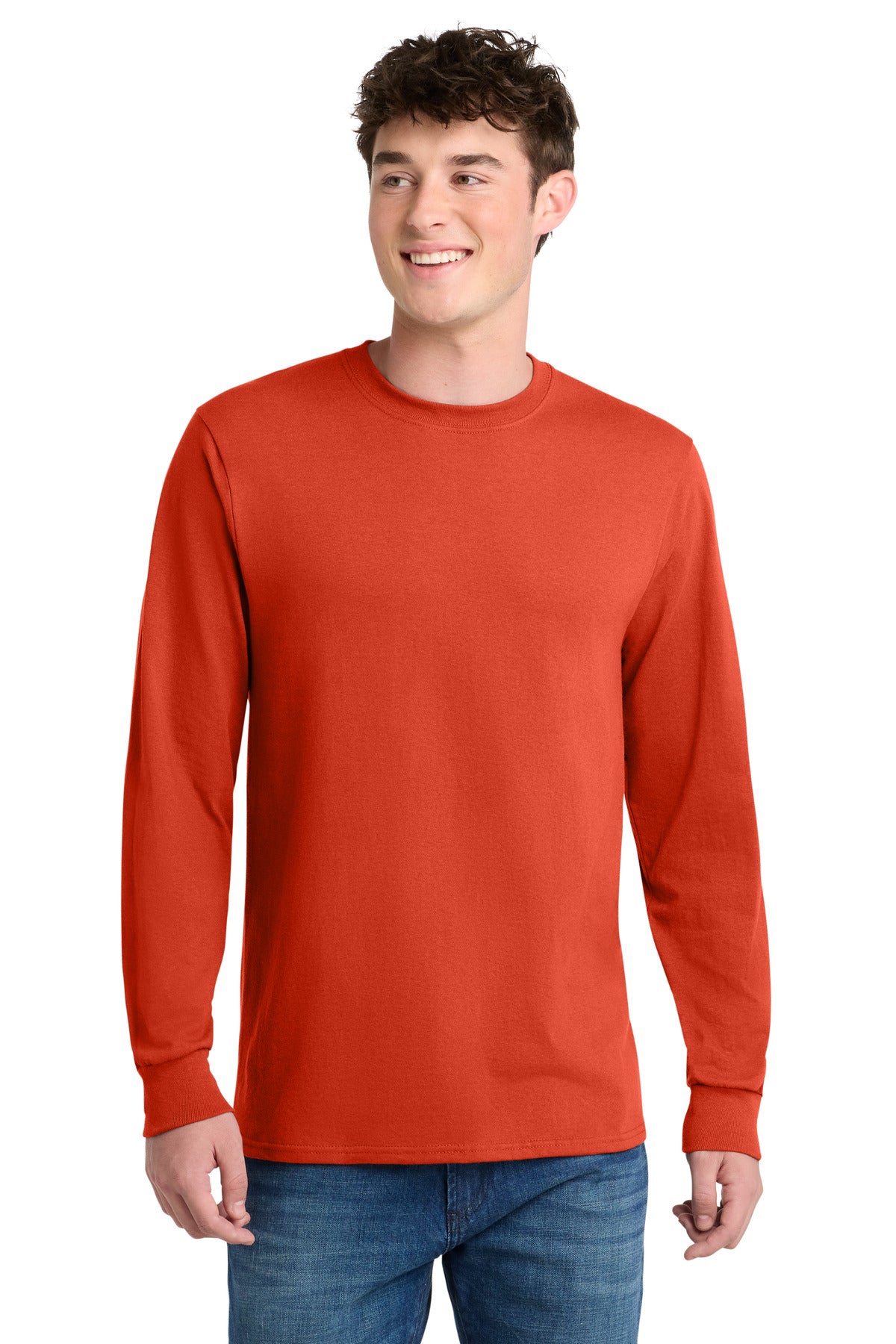 Port & Co Long Sleeve Core Blend Tee - Orange