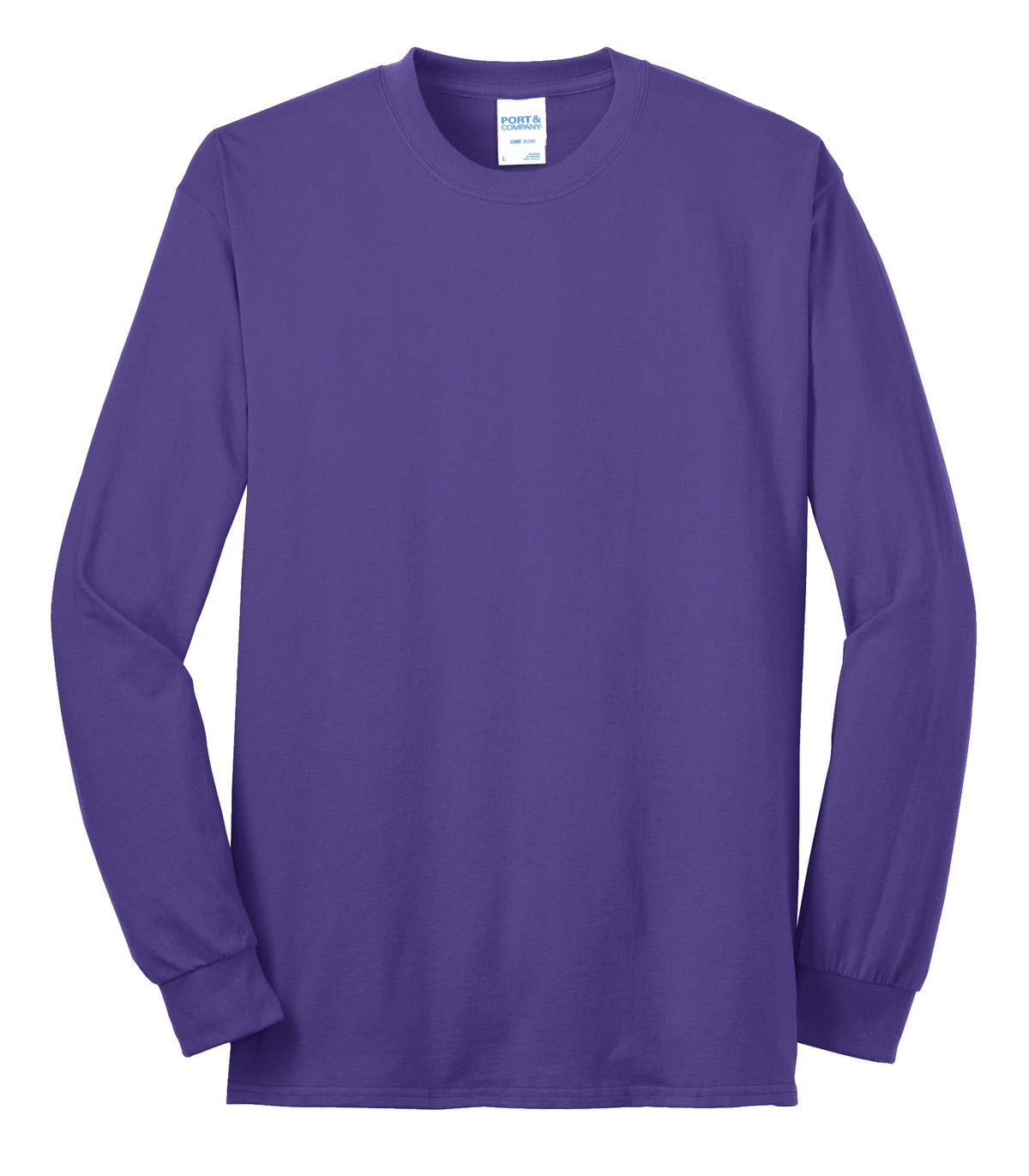 Port & Co Long Sleeve Core Blend Tee - Purple