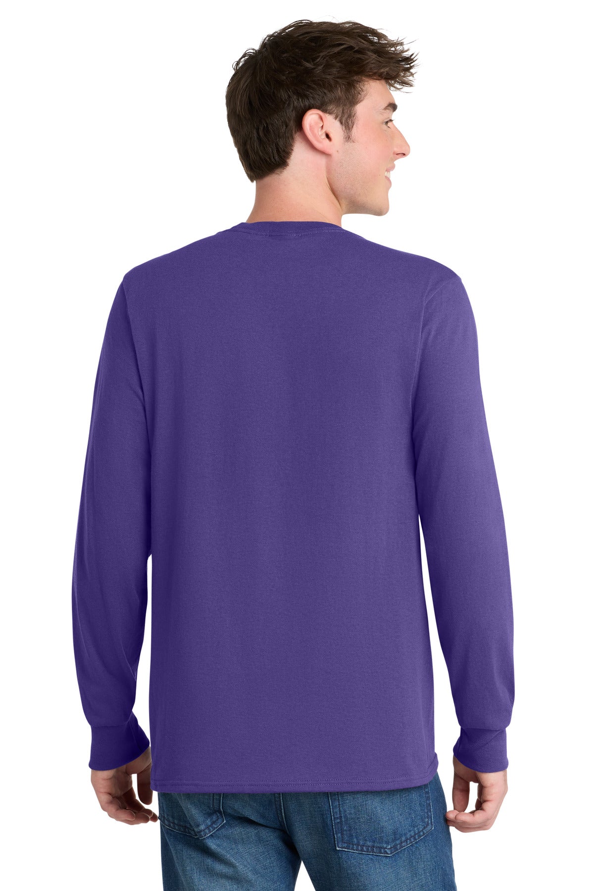 Port & Co Long Sleeve Core Blend Tee - Purple