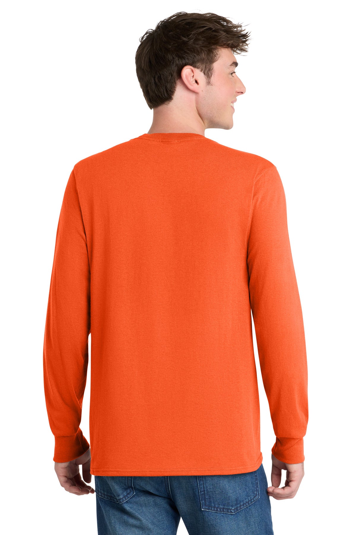 Port & Co Long Sleeve Core Blend Tee - Safety Orange