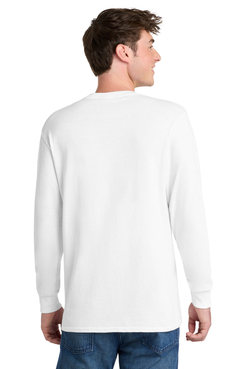 Port & Co Long Sleeve Core Blend Tee - White