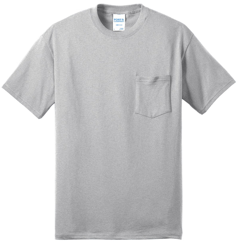 Port & Co Core Blend Pocket Tee - Ash
