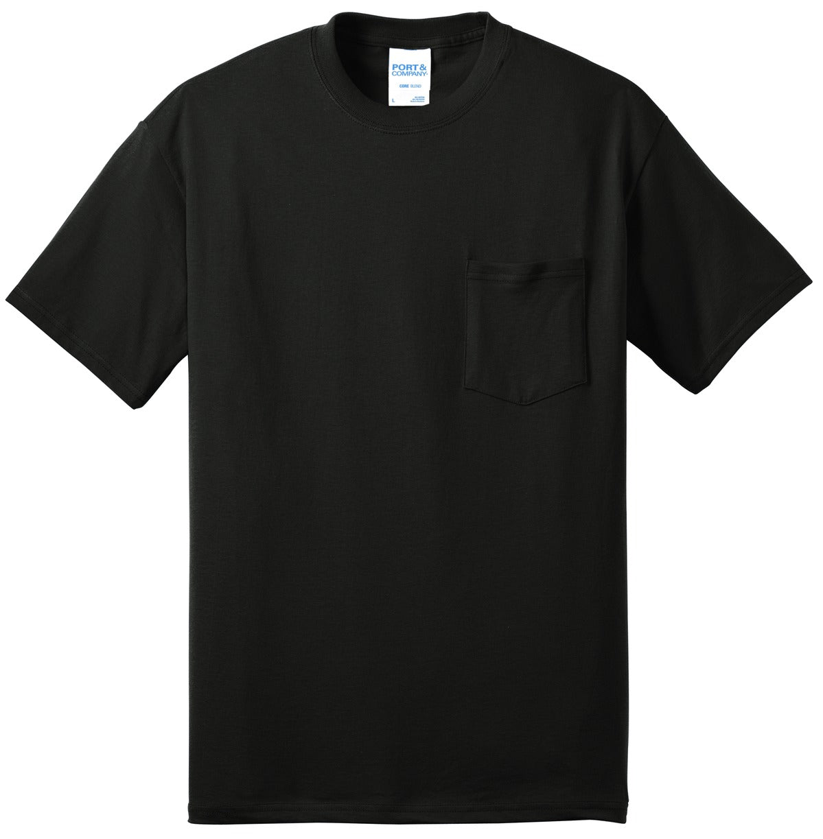 Port & Co Core Blend Pocket Tee - Jet Black