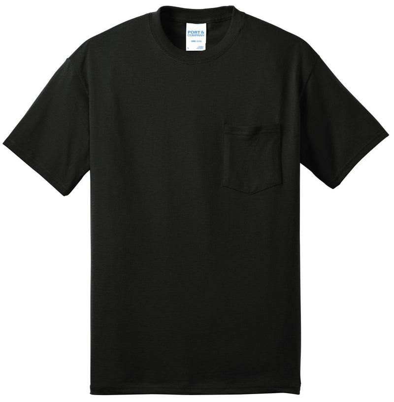 Port & Co Core Blend Pocket Tee - Jet Black