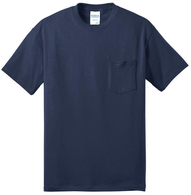 Port & Co Core Blend Pocket Tee - Navy
