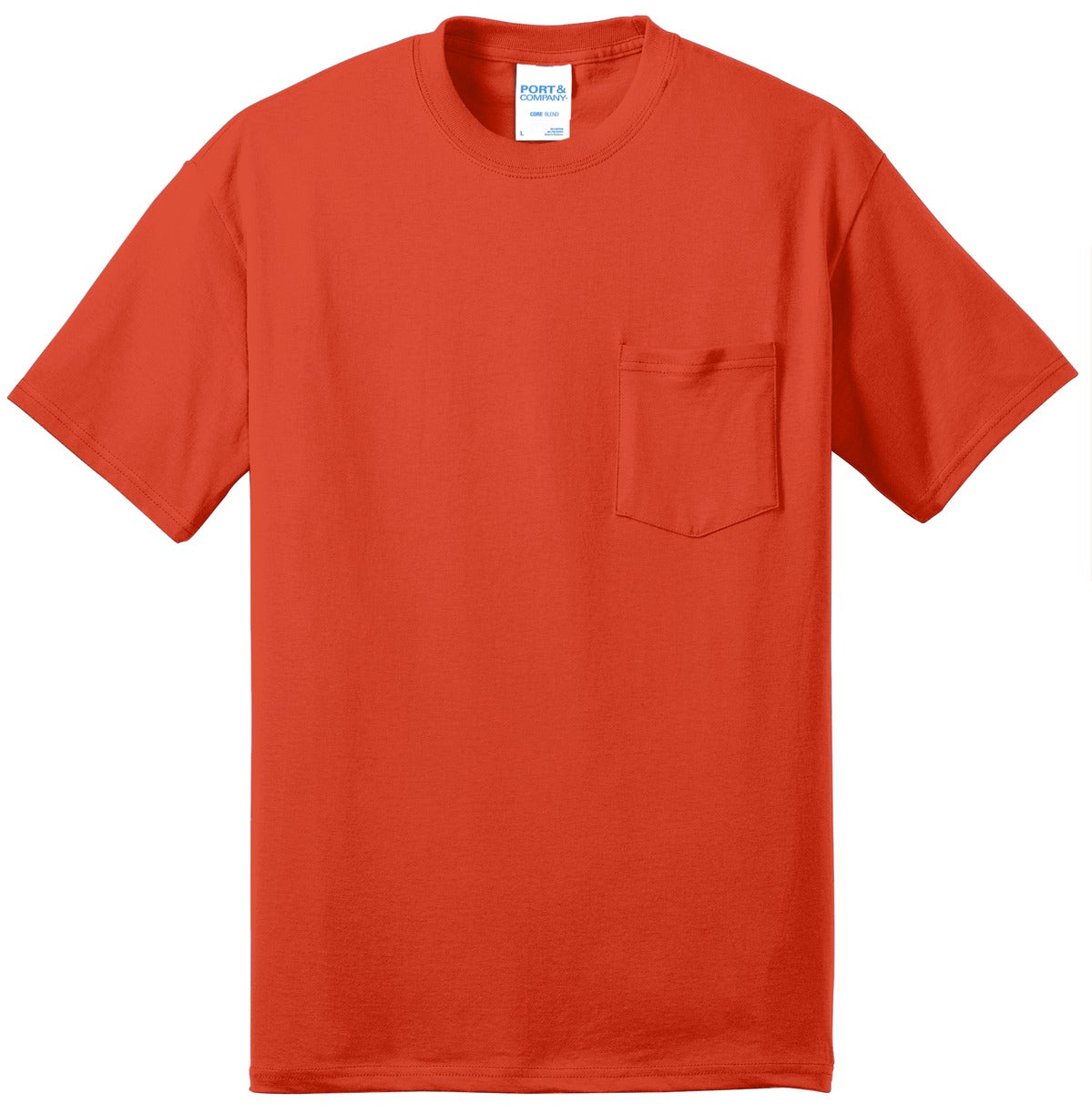 Port & Co Core Blend Pocket Tee - Orange
