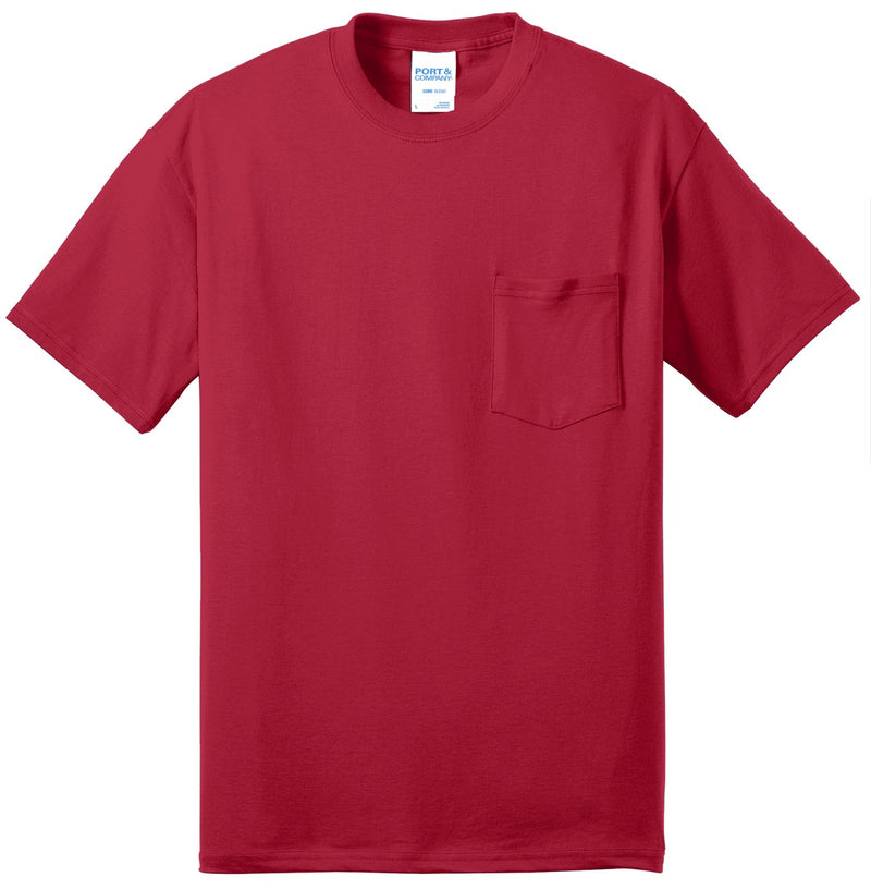 Port & Co Core Blend Pocket Tee - Red
