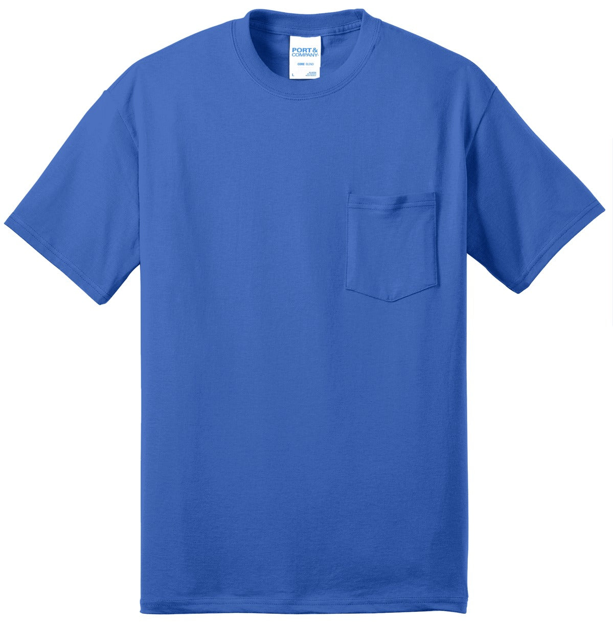 Port & Co Core Blend Pocket Tee - Royal