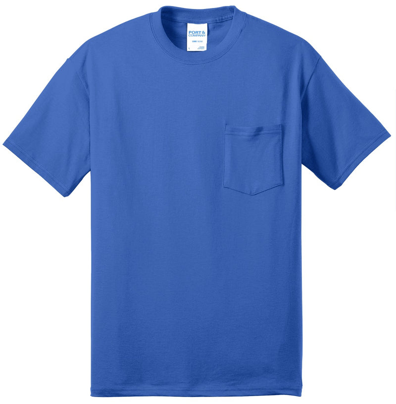 Port & Co Core Blend Pocket Tee - Royal