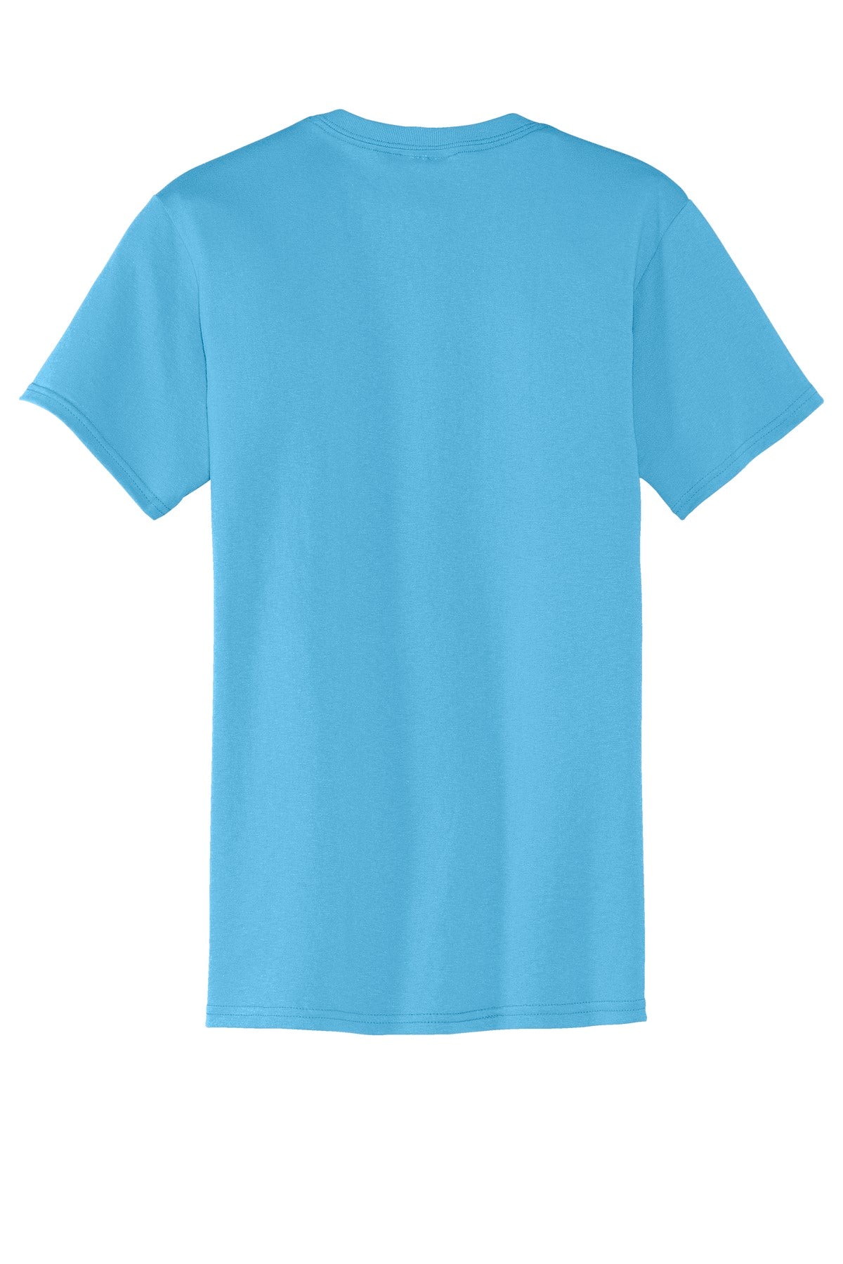 Port & Co Core Blend Pocket Tee - Aquatic Blue
