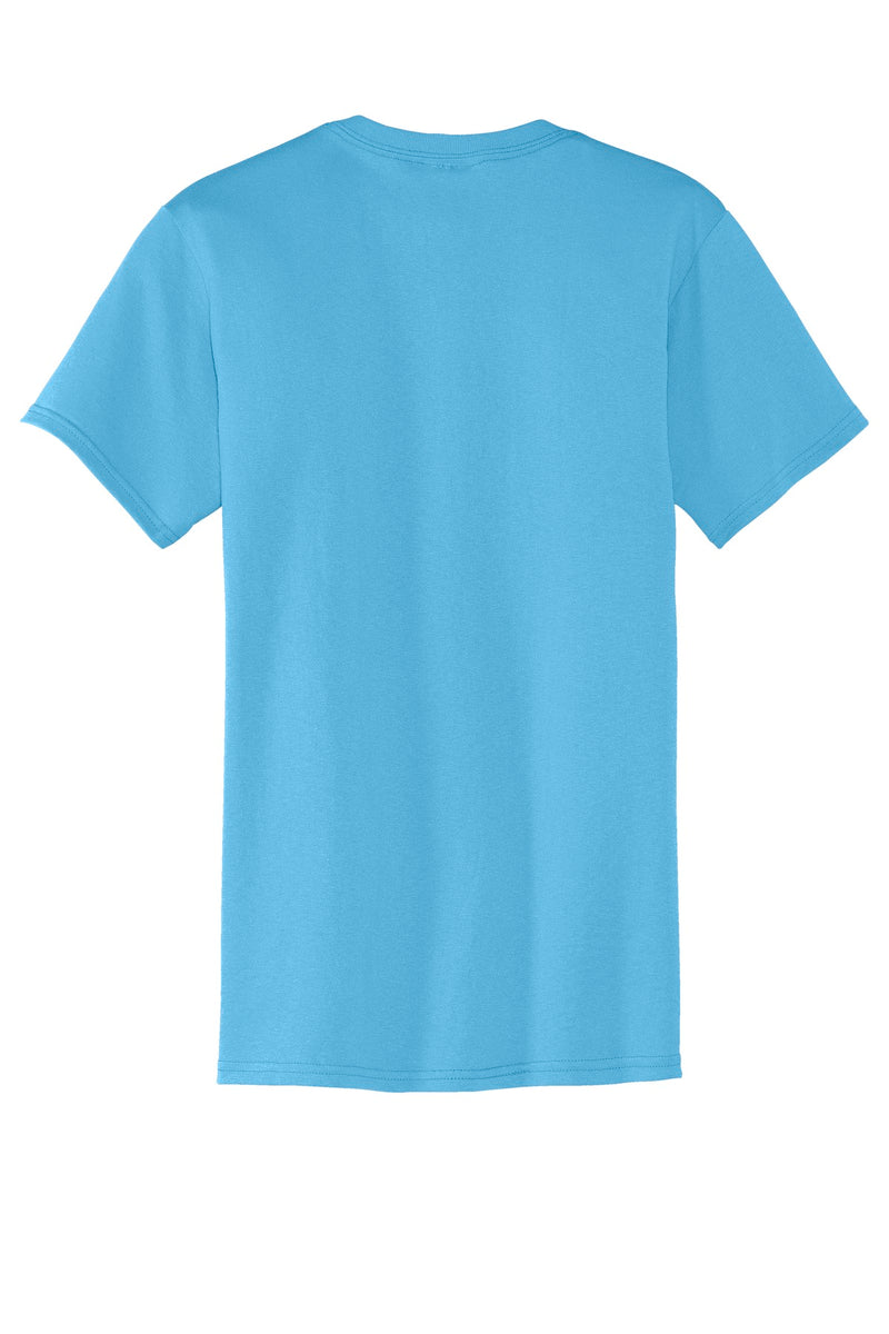 Port & Co Core Blend Pocket Tee - Aquatic Blue
