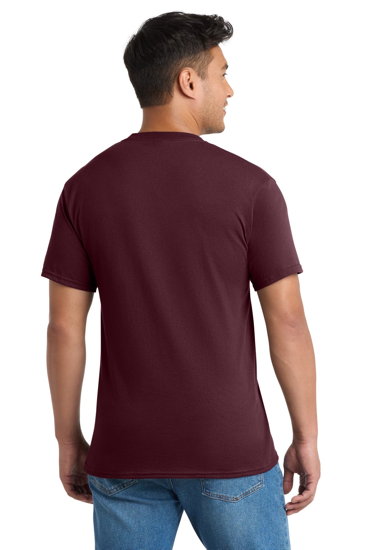Port & Co Core Blend Pocket Tee - Athletic Maroon