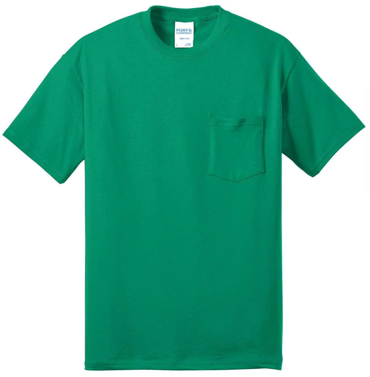 Port & Co Core Blend Pocket Tee - Kelly