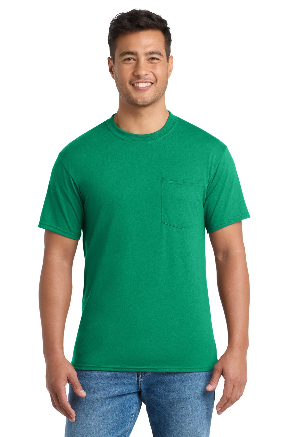 Port & Co Core Blend Pocket Tee - Kelly