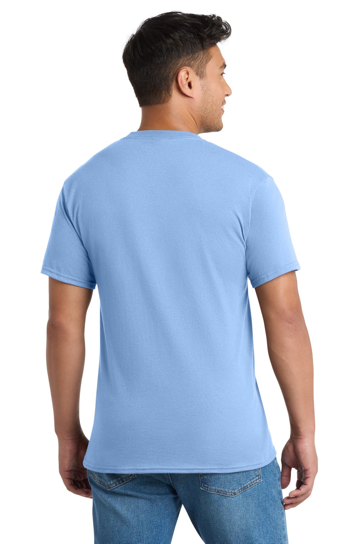 Port & Co Core Blend Pocket Tee - Light Blue