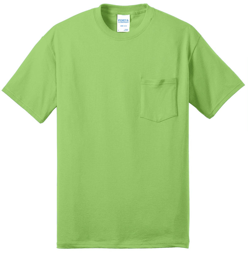 Port & Co Tall Core Blend Pocket Tee - Lime