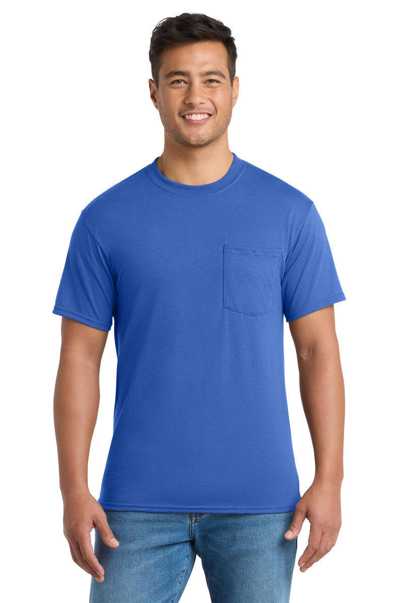 Port & Co Core Blend Pocket Tee - Royal