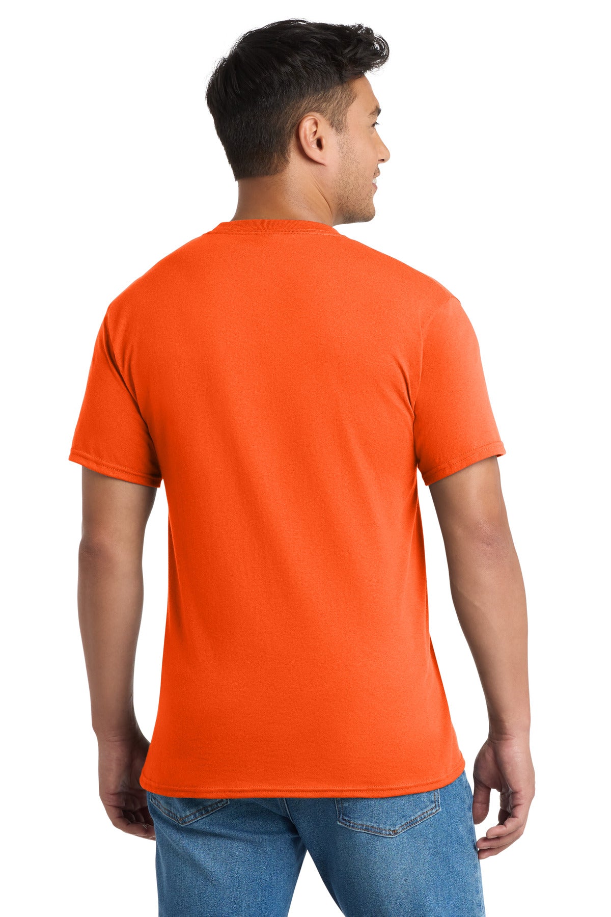 Port & Co Core Blend Pocket Tee - Safety Orange