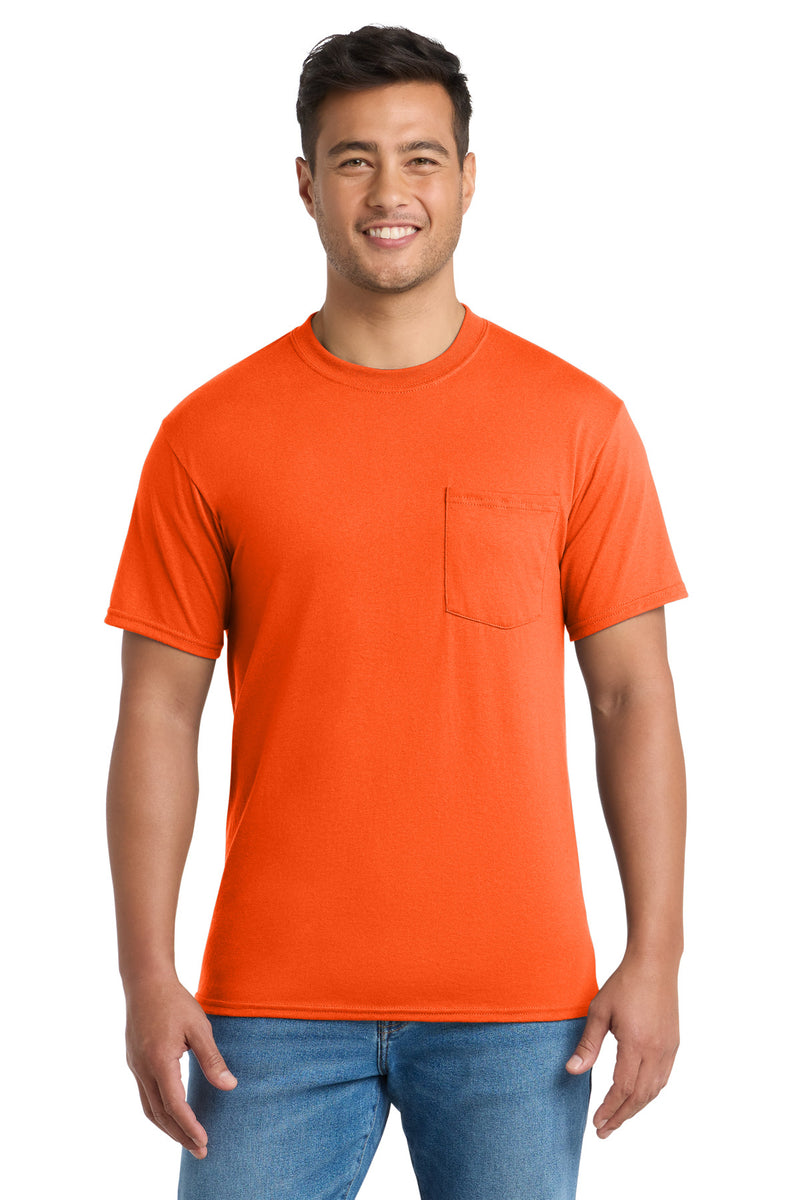 Port & Co Core Blend Pocket Tee - Safety Orange