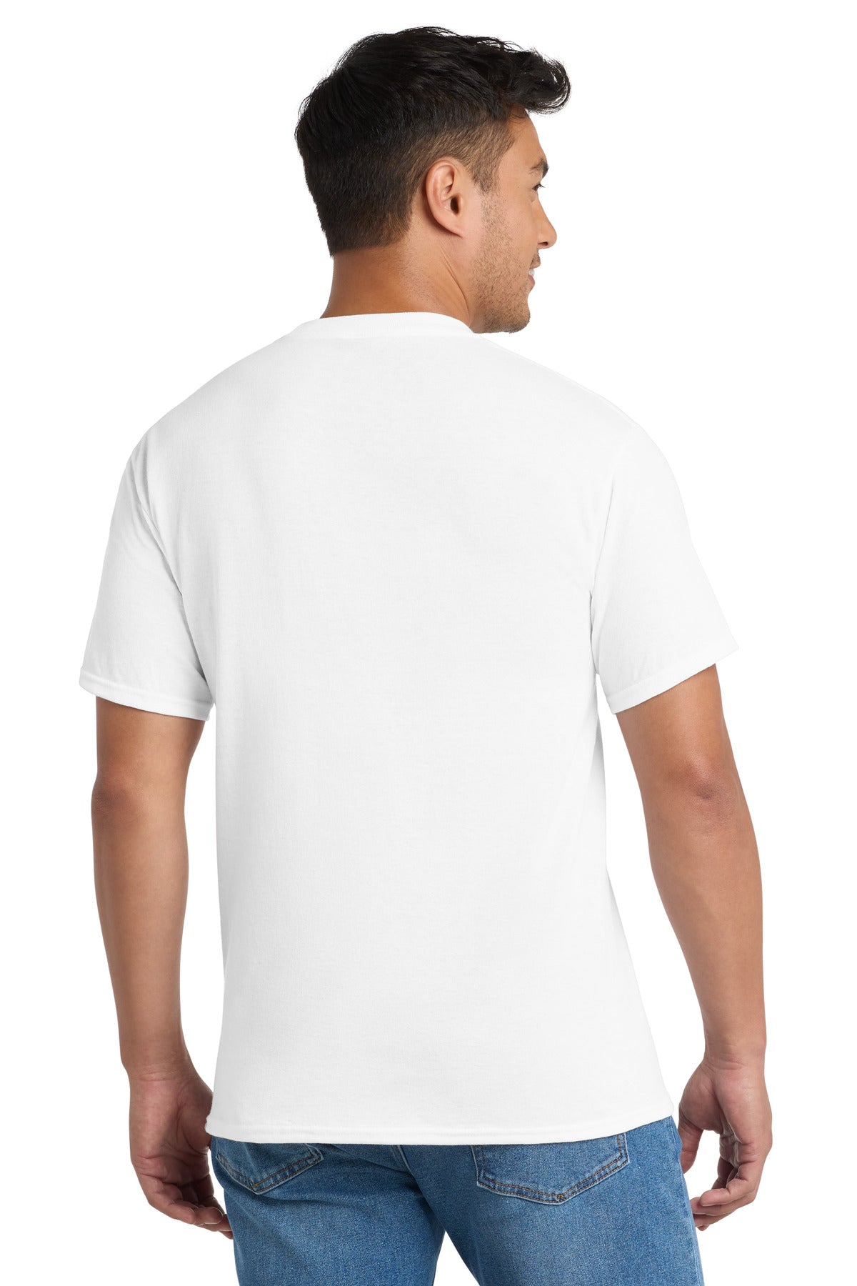 Port & Co Core Blend Pocket Tee - White