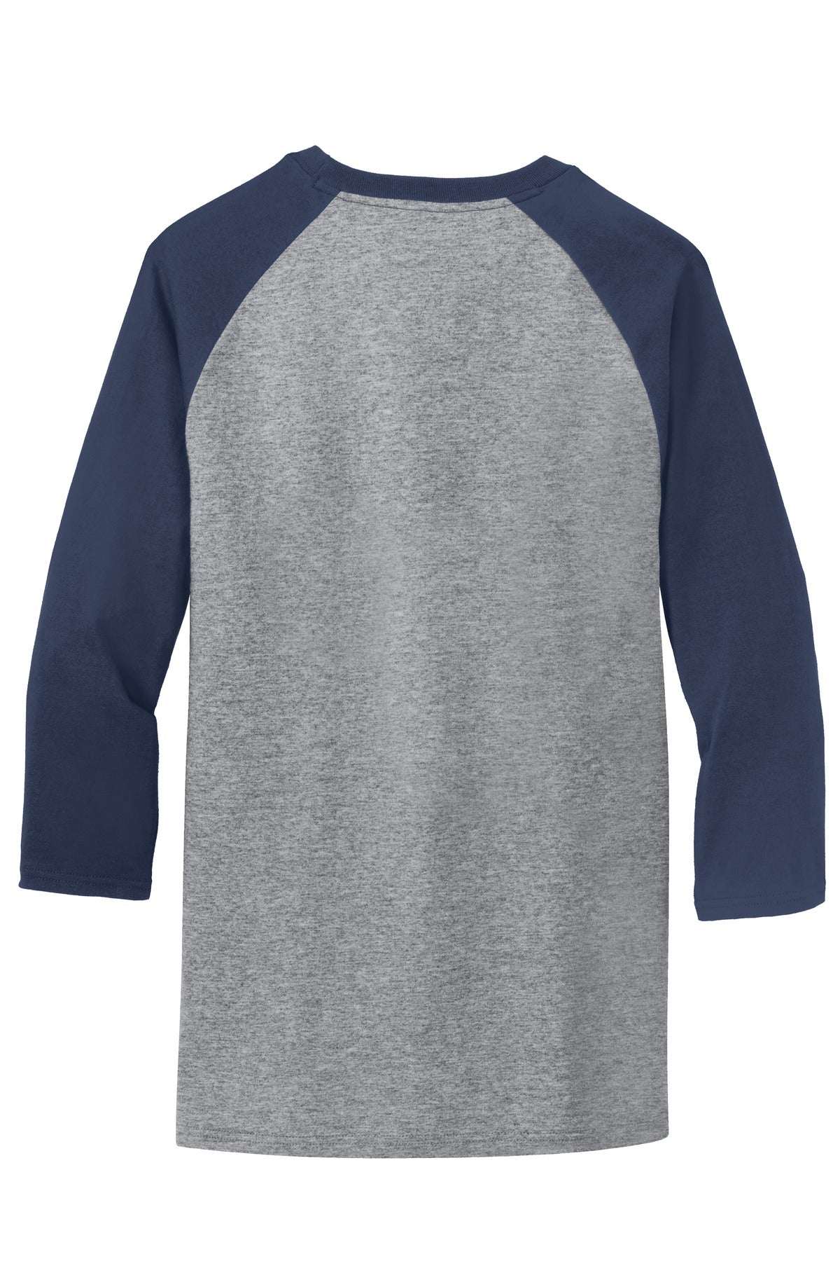 Port & Co Core Blend 3/4-Sleeve Raglan Tee - Athletic Heather/ Navy