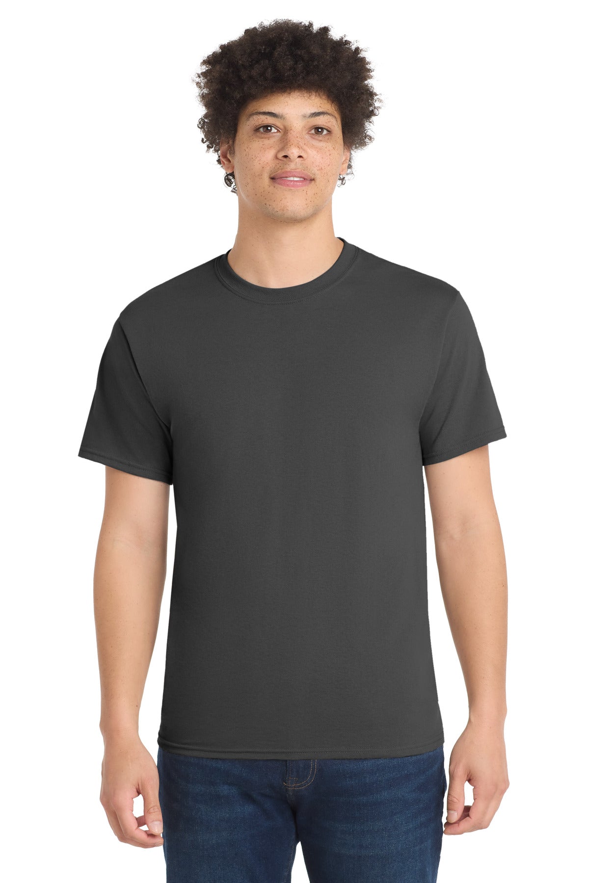 Port & Co Tall Core Blend Tee - Charcoal