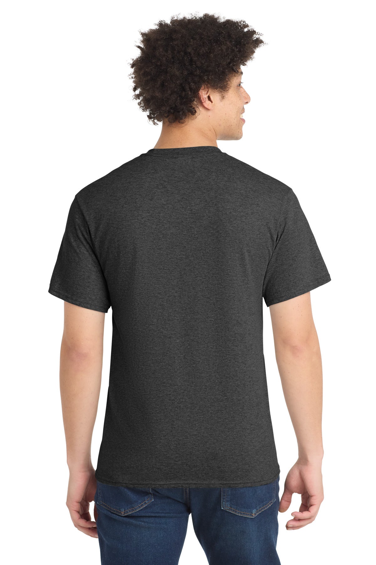 Port & Co Tall Core Blend Tee - Dark Heather Grey