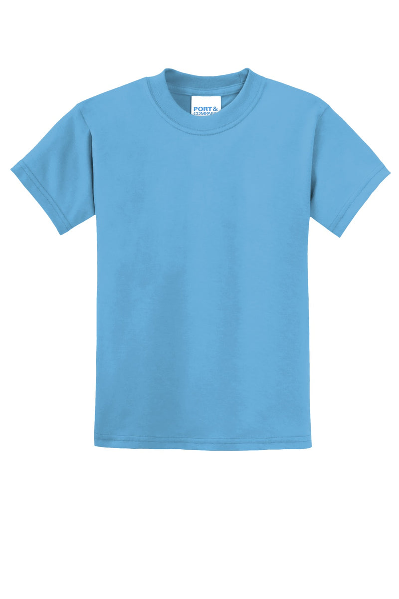 Port & Co Youth Core Blend Tee - Aquatic Blue