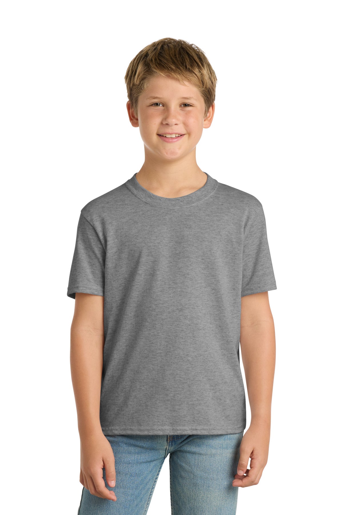 Port & Co Youth Core Blend Tee - Athletic Heather