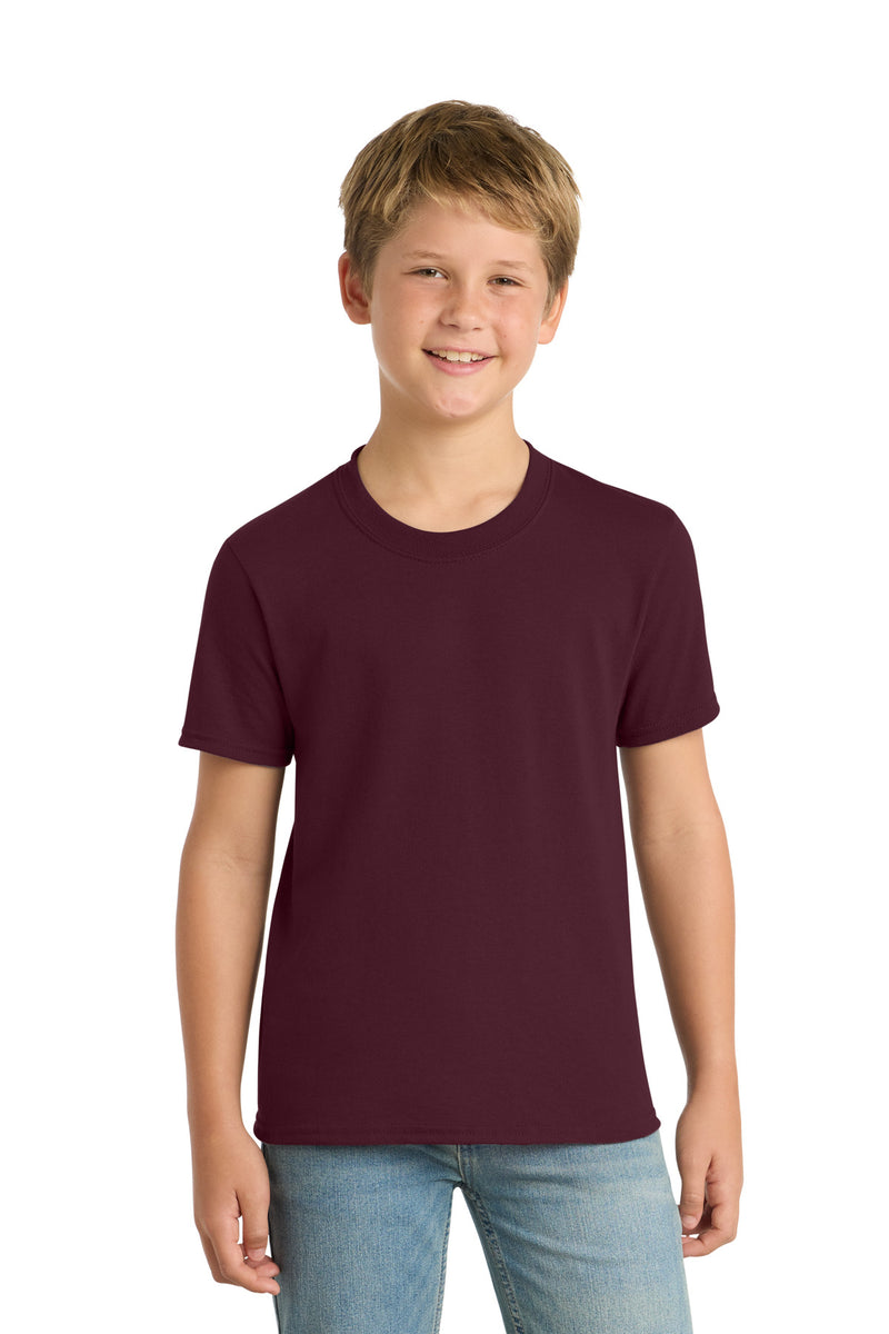 Port & Co Youth Core Blend Tee - Athletic Maroon